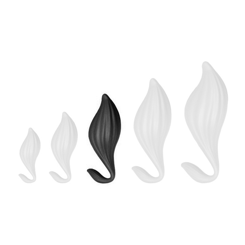 DarkSil Plug silicone Bulby L 17 x 8cm Noir